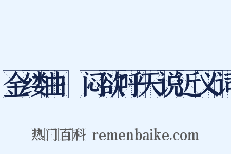金缕曲·闷欲呼天说近义词是什么意思的图片